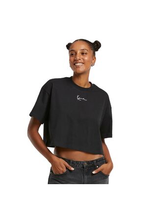 KARL KANI SMALL SIGNATURE ESSENTIAL CROP Γυναικείο Κοντομάνικο - Μαύρο